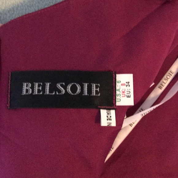 Berry colored lace overlay dress - Picture 4 of 6